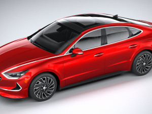 Hyundai Sonata Hybrid 2020 3D Model