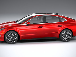 Hyundai Sonata Hybrid 2020 3D Model