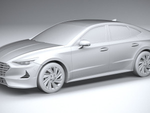Hyundai Sonata Hybrid 2020 3D Model