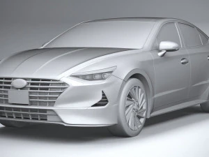 Hyundai Sonata Hybrid 2020 3D Model
