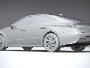 Hyundai Sonata Hybrid 2020 3D Model