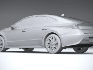 Hyundai Sonata Hybrid 2020 3D Model