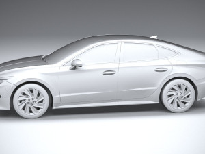 Hyundai Sonata Hybrid 2020 3D Model