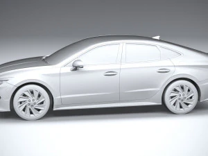 Hyundai Sonata Hybrid 2020 3D Model