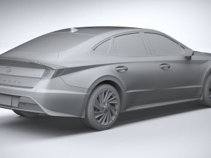 Hyundai Sonata Hybrid 2020 3D Model