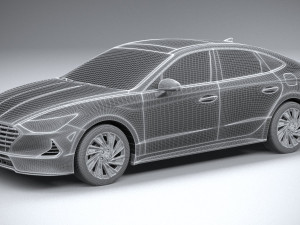 Hyundai Sonata Hybrid 2020 3D Model