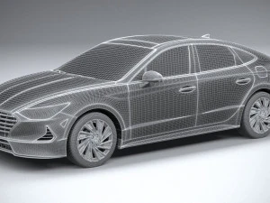 Hyundai Sonata Hybrid 2020 3D Model