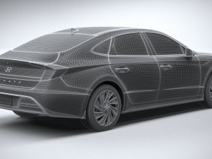 Hyundai Sonata Hybrid 2020 3D Model