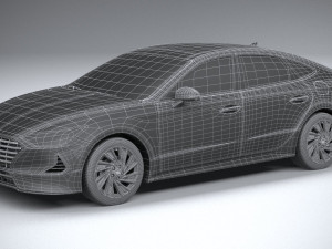 Hyundai Sonata Hybrid 2020 3D Model