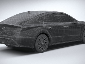Hyundai Sonata Hybrid 2020 3D Model