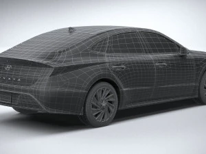 Hyundai Sonata Hybrid 2020 3D Model