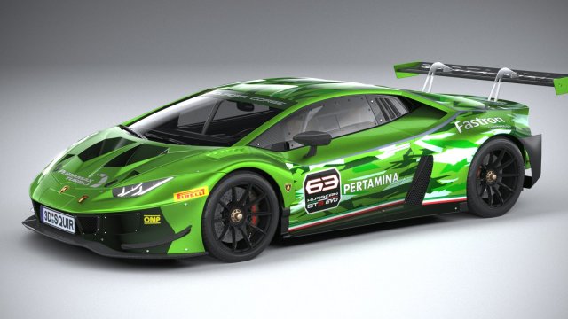 Huracan GT3 Evo Racecar 2019 3D-Modell .c4d .max .obj .3ds .fbx .stl .blend 