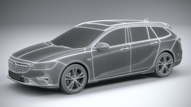 opel insignia sports tourer 2020 3D Model in Wagon 3DExport