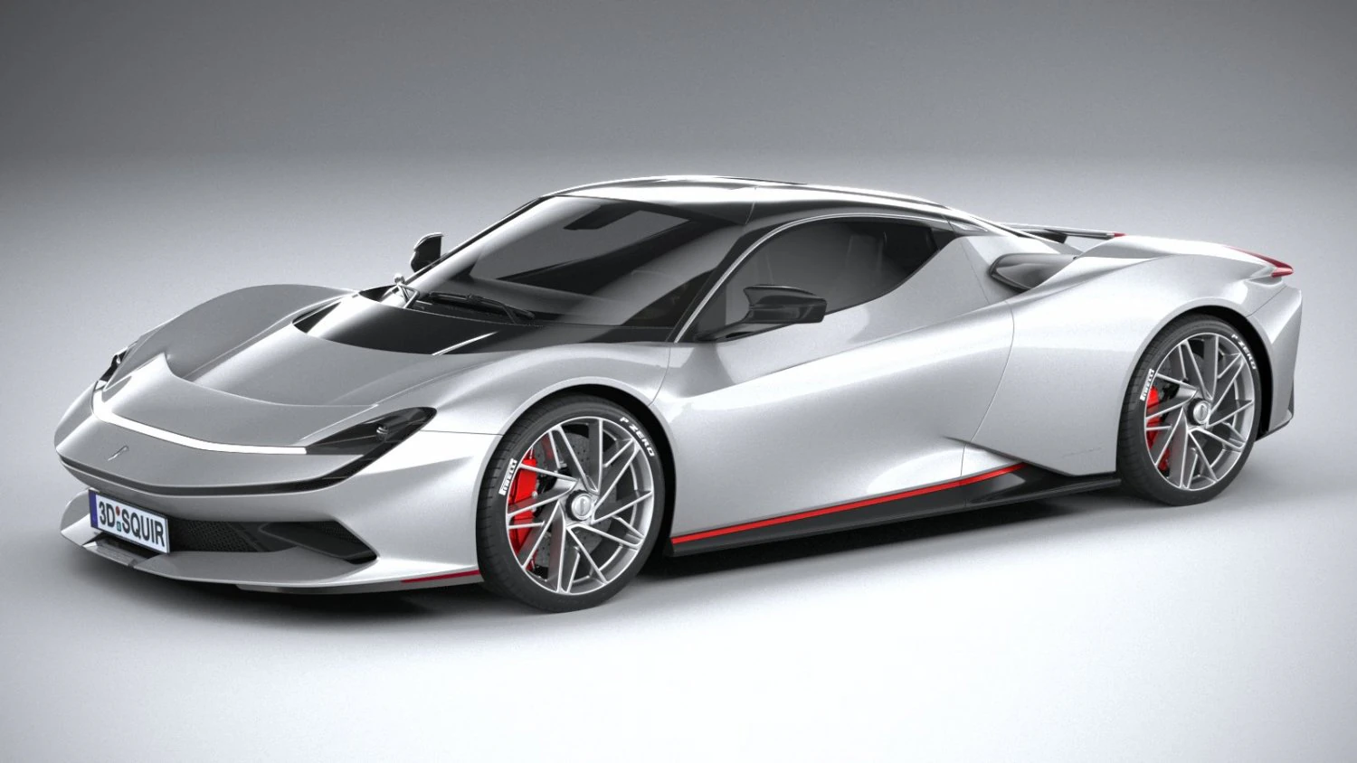 Pininfarina Battista 2020 3D Model .c4d .max .obj .3ds .fbx .stl .blend 