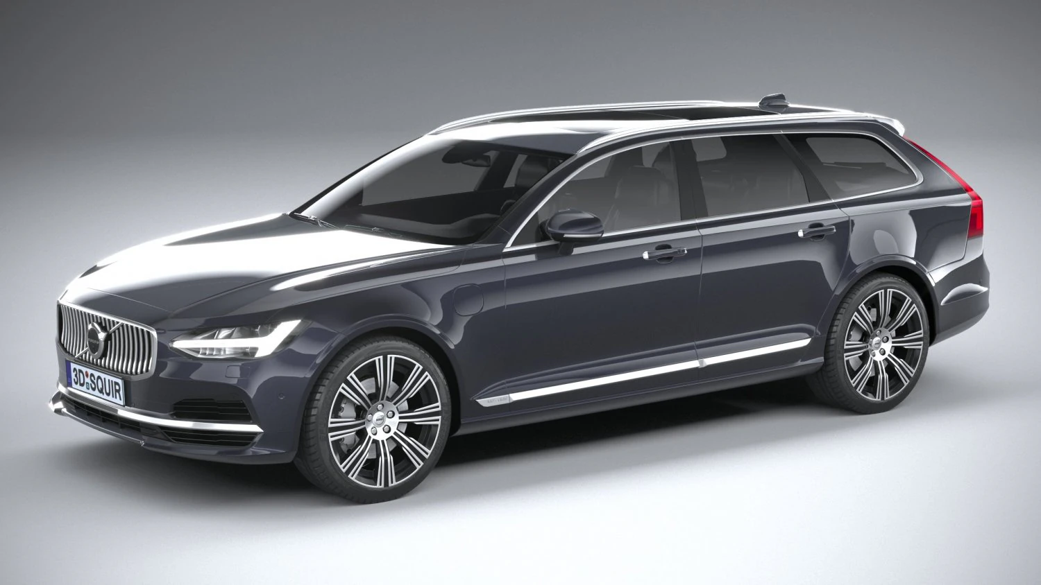 Volvo V90 Estate 2020 3D Model .c4d .max .obj .3ds .fbx .stl .blend