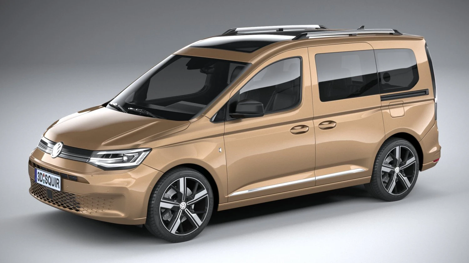 Volkswagen Caddy 2021 3D Model .c4d .max .obj .3ds .fbx .stl .blend 