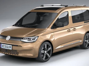 Volkswagen Caddy 2021 3D Model