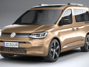 Volkswagen Caddy 2021 3D Model