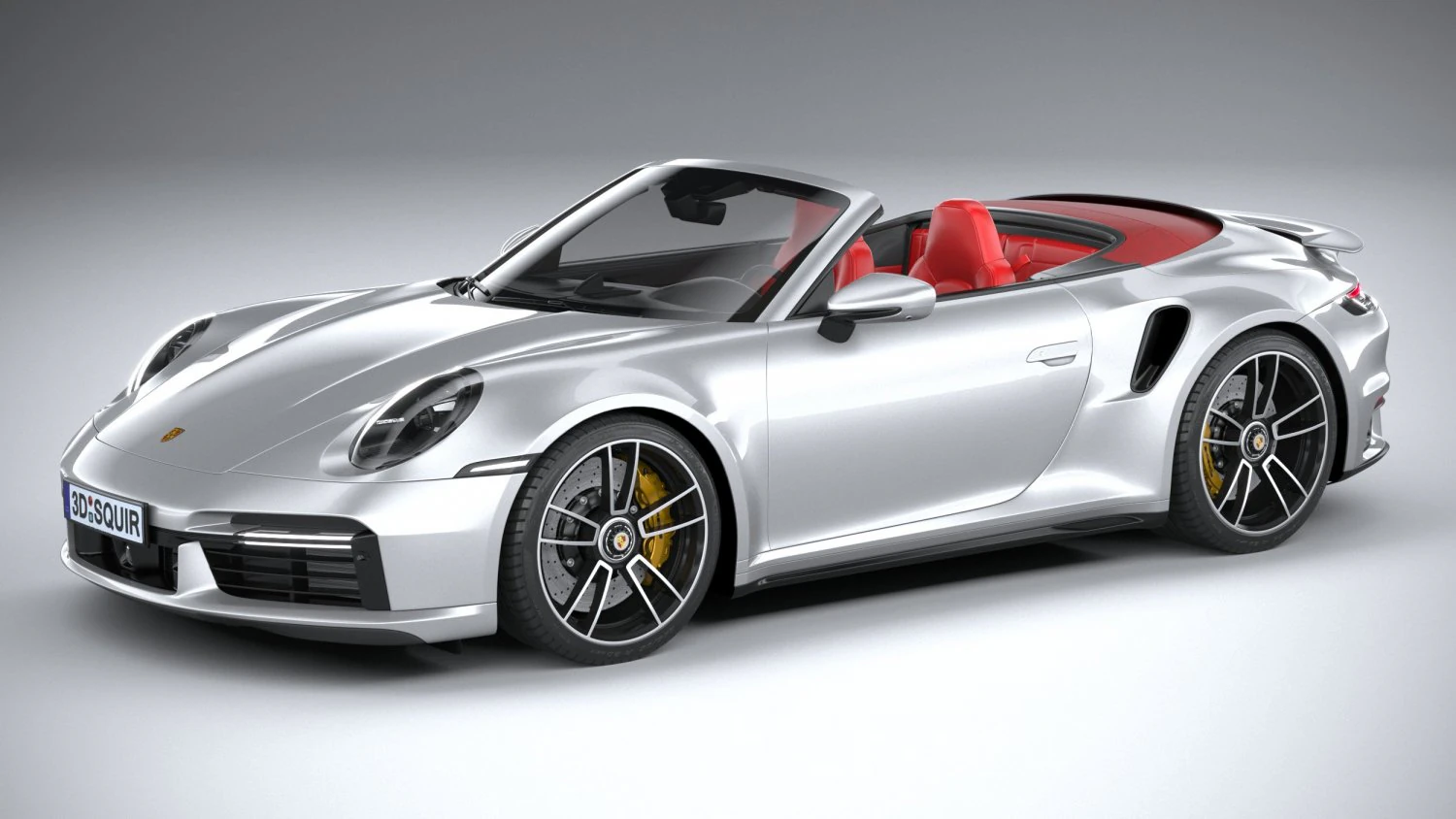 Porsche 911 Turbo S Cabrio 2021 3D Model .c4d .max .obj .3ds .fbx .stl .blend 