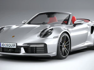 Porsche 911 Turbo S Cabrio 2021 3D Model