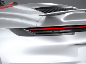 Porsche 911 Turbo S Cabrio 2021 3D Model
