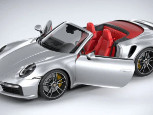 Porsche 911 Turbo S Cabrio 2021 3D Model