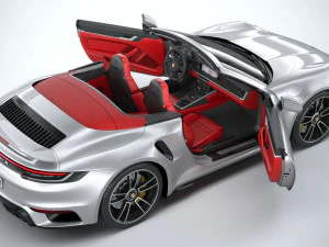 Porsche 911 Turbo S Cabrio 2021 3D Model