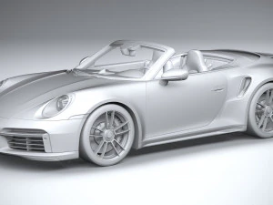 Porsche 911 Turbo S Cabrio 2021 3D Model