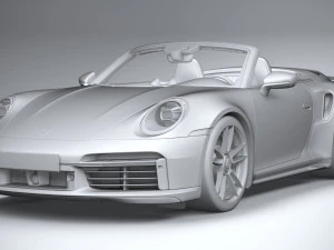 Porsche 911 Turbo S Cabrio 2021 3D Model