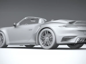 Porsche 911 Turbo S Cabrio 2021 3D Model
