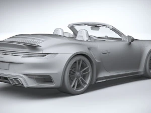Porsche 911 Turbo S Cabrio 2021 3D Model