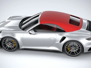 Porsche 911 Turbo S Cabrio 2021 3D Model