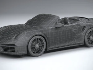 Porsche 911 Turbo S Cabrio 2021 3D Model