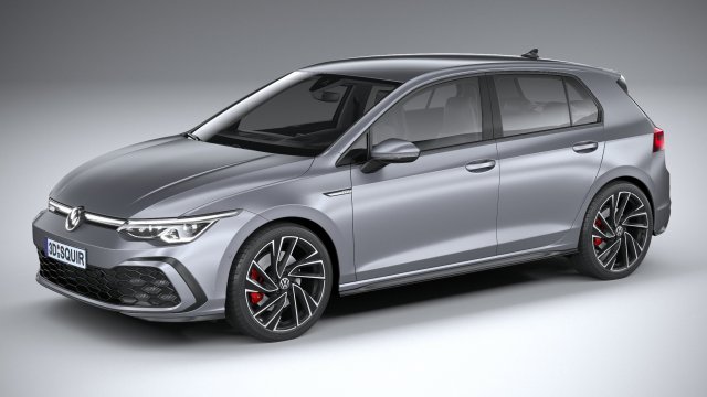 Volkswagen Golf GTD 5-door 2020 3D Model .c4d .max .obj .3ds .fbx .stl .blend 