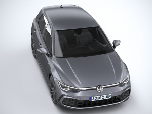 Volkswagen Golf GTD 5-door 2020 3D Model