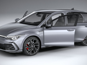 Volkswagen Golf GTD 5-door 2020 3D Model