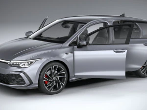 Volkswagen Golf GTD 5-door 2020 3D Model