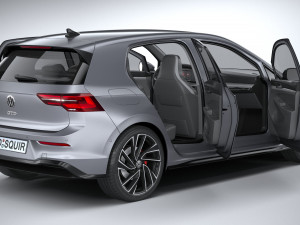 Volkswagen Golf GTD 5-door 2020 3D Model