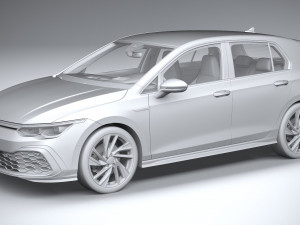 Volkswagen Golf GTD 5-door 2020 3D Model