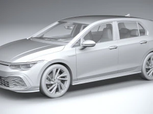 Volkswagen Golf GTD 5-door 2020 3D Model