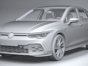 Volkswagen Golf GTD 5-door 2020 3D Model