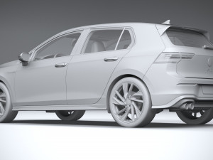 Volkswagen Golf GTD 5-door 2020 3D Model