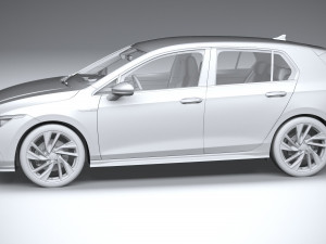 Volkswagen Golf GTD 5-door 2020 3D Model