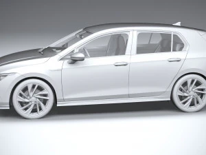 Volkswagen Golf GTD 5-door 2020 3D Model