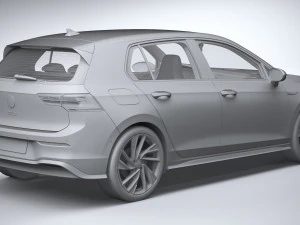 Volkswagen Golf GTD 5-door 2020 3D Model
