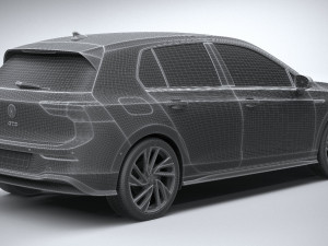 Volkswagen Golf GTD 5-door 2020 3D Model