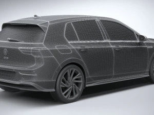 Volkswagen Golf GTD 5-door 2020 3D Model