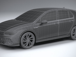 Volkswagen Golf GTD 5-door 2020 3D Model