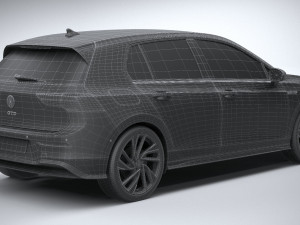 Volkswagen Golf GTD 5-door 2020 3D Model