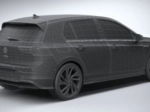Volkswagen Golf GTD 5-door 2020 3D Model